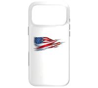 Carcasa para iPhone 17 Pro MAX American Patriotic Fighter Jets USA Flag ondeando el 4 de Julio
