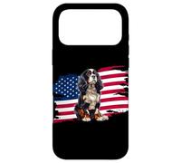 Carcasa para iPhone 17 Pro MAX American USA Flag 4th Fourth July Patriotic Cavalier Dog Mom