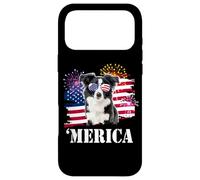 Carcasa para iPhone 17 Pro MAX American USA Flag 4th July Fourth Merica Border Collie Lover