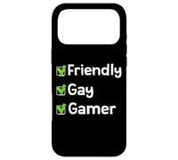 Carcasa para iPhone 17 Pro MAX Amistoso Gay Gamer LGBTQ Identidad Orgullo Inclusión Gay Jugadores