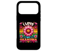 Carcasa para iPhone 17 Pro MAX Amo a mi Abuela, niño, niña, Flor Retro, Abuela, niños