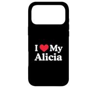 Carcasa para iPhone 17 Pro MAX Amo mi corazón de Alicia Alicia Amo a Alicia