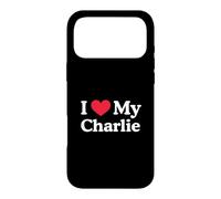 Carcasa para iPhone 17 Pro MAX Amo mi corazón de Charlie Charlie Amo a Charlie