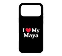 Carcasa para iPhone 17 Pro MAX Amo mi corazón Maya, Maya, Amo a Maya