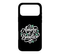 Carcasa para iPhone 17 Pro MAX Amor y albahaca Amore e Basilico Comida Italiana Dicho