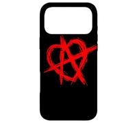 Carcasa para iPhone 17 Pro MAX Anarquía De Las Relaciones Símbolo Corazón Amor Libre Poli