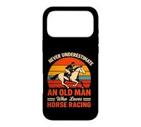 Carcasa para iPhone 17 Pro MAX Anciano Aficionado a Las Carreras de Caballos, diseño Retro