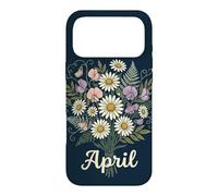 Carcasa para iPhone 17 Pro MAX April Birth Flower Daisy & Sweet Pea Birthday