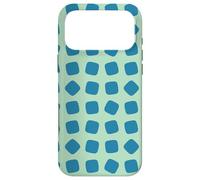 Carcasa para iPhone 17 Pro MAX Aquamarine Teal Blue Rounded Square Shape Cubes Pattern