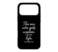 Carcasa para iPhone 17 Pro MAX Aquel Que obtiene sabiduría ama la Vida Proverbios 19:8 Fe Biblia Dios