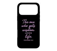 Carcasa para iPhone 17 Pro MAX Aquel Que obtiene sabiduría ama la Vida Proverbios 19:8 Fe Biblia Dios