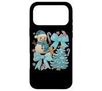 Carcasa para iPhone 17 Pro MAX Árbol de Navidad de Jengibre con muñeco de Nieve Alegre