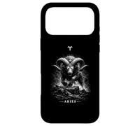 Carcasa para iPhone 17 Pro MAX Aries Zodiac a Ram Símbolo para Astrología Oscura