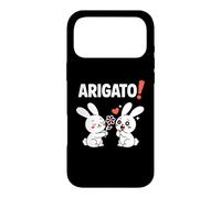 Carcasa para iPhone 17 Pro MAX Arigato! Funny Chibi Anime Bunny Kawaii Manga Comedia