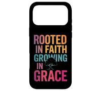 Carcasa para iPhone 17 Pro MAX Arraigado en la fe creciendo en la Gracia Cristiano Inspirador