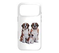 Carcasa para iPhone 17 Pro MAX Arte de Dibujo de la Familia de Cachorros de San Bernardo.
