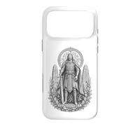 Carcasa para iPhone 17 Pro MAX Arte de Nuada Celtic Silver Hand Warrior King Line
