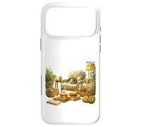 Carcasa para iPhone 17 Pro MAX Arte de retiro de Gatos en casa Verde Acogedor