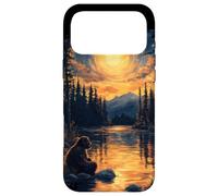 Carcasa para iPhone 17 Pro MAX Arte del Sasquatch Van Gogh del Bosque Nocturno Estrellado de Bigfoot