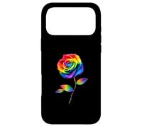 Carcasa para iPhone 17 Pro MAX Arte Floral botánico Pride Rose Rainbow
