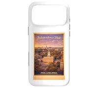 Carcasa para iPhone 17 Pro MAX Arte Vintage de Viaje aéreo del Independence Hall de Filadelfia por EE. UU.