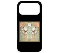 Carcasa para iPhone 17 Pro MAX Astrología del Zodiaco Leo Cats en Art Deco
