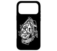 Carcasa para iPhone 17 Pro MAX Ataúd Calavera Llamas Último Sueño Muerte Tatu