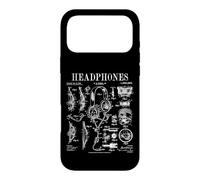 Carcasa para iPhone 17 Pro MAX Audio Auriculares Vintage Patente DJ Gamer Podcaster Música