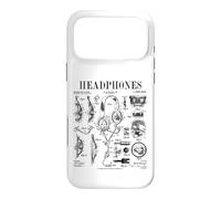 Carcasa para iPhone 17 Pro MAX Audio Auriculares Vintage Patente DJ Gamer Podcaster Música