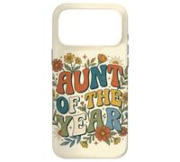 Carcasa para iPhone 17 Pro MAX Aunt of The Year Retro Floral Auntie