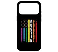 Carcasa para iPhone 17 Pro MAX Austin Texas Us American Flag Rainbow Gay LGBT Pride Month