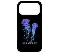 Carcasa para iPhone 17 Pro MAX Awesome Cute Underwater Fish Sea Just Go with Flow Jellyfish