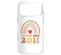 Carcasa para iPhone 17 Pro MAX Awesome Since 2011 15th Birthday Boho Rainbow 15 Years Old