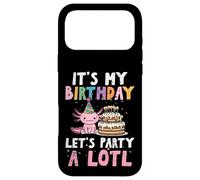 Carcasa para iPhone 17 Pro MAX Axolotl Birthday Let's Party, un montón de Lindos cumpleaños para niños, Mujeres y Hombres