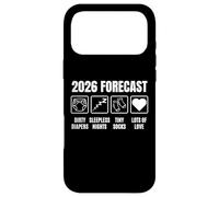 Carcasa para iPhone 17 Pro MAX Baby Coming Soon 2026 Forecast Baby Shower Funny New Dad Mom