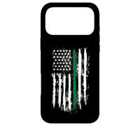 Carcasa para iPhone 17 Pro MAX Back The Green Thin Green Line American Flag Border Patrol