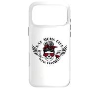 Carcasa para iPhone 17 Pro MAX Bad Moms Club Wine Proporcionado moño desordenado cráneo Divertido mamá