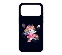 Carcasa para iPhone 17 Pro MAX Bádminton Unicornio Arco Iris Kawaii Girls Shuttle