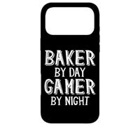 Carcasa para iPhone 17 Pro MAX Baker by Day Gamer by Night Funny Local Pastry Bakery Owner