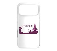 Carcasa para iPhone 17 Pro MAX Bali Templo Palmeras Indonesia Hinduismo Java Ubud Recuerdo
