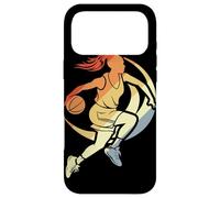 Carcasa para iPhone 17 Pro MAX Baloncesto de la Vendimia de la Muchacha Que regatea