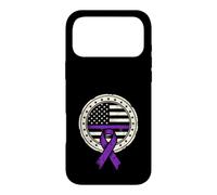 Carcasa para iPhone 17 Pro MAX Bandera Americana Cáncer de Páncreas Cinta Morada