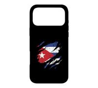 Carcasa para iPhone 17 Pro MAX Bandera Cubana Diseño Rasgado Patriotismo