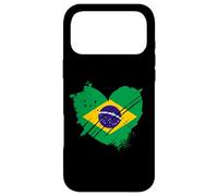 Carcasa para iPhone 17 Pro MAX Bandera de Brasil I Love It is in my DNA Regalo para brasileños