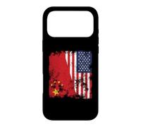 Carcasa para iPhone 17 Pro MAX Bandera de China USA Envejecida - Half American