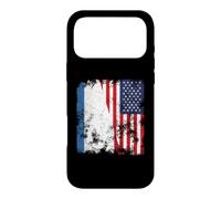 Carcasa para iPhone 17 Pro MAX Bandera de Crimea USA Envejecida, Mitad Americana