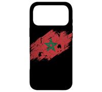 Carcasa para iPhone 17 Pro MAX Bandera de Marruecos Gráfico Grunge Envejecido
