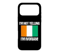 Carcasa para iPhone 17 Pro MAX Bandera de país de Costa de Marfil con Texto en inglés I'm Not Yelling