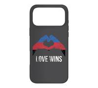 Carcasa para iPhone 17 Pro MAX Bandera de poliamor Amor corazón Signo poliamoroso