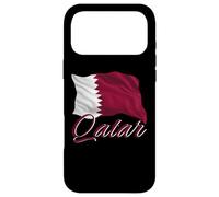 Carcasa para iPhone 17 Pro MAX Bandera de Qatar patriótica Envejecida para Hombres, Mujeres y niños, qatarí